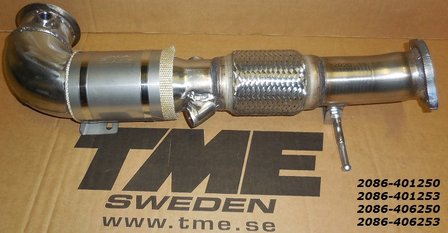 TME Downpipe 3&quot; Volvo V40 2.0L 4-cyl VEA Engine FWD 	 