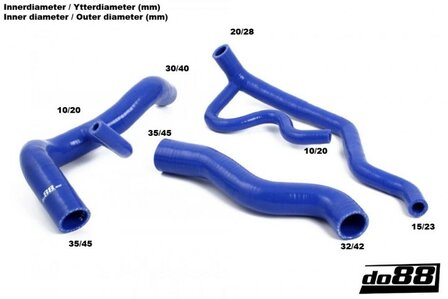 Silicon Coolant Hoses - Volvo 940 Turbo 1991