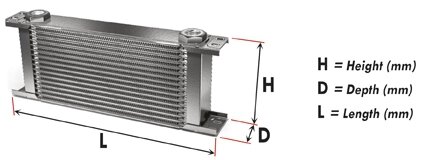 SlimLine 204mm Oilcooler 6 Rows