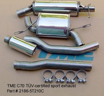 TME Sport Exhaust Volvo C70 Turbo 1998-03