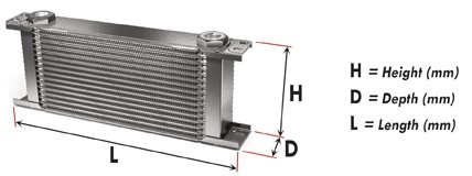 SlimLine 313mm Oilcooler 6 Rows